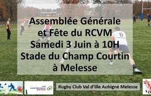 Assemblée Générale et Fête du club : Rugby pour toutes & tous !!!!!!