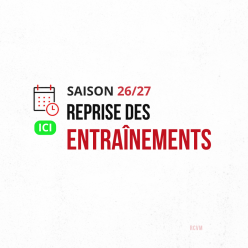 REPRISE DES ENTRAîNEMENTS SAISON 2026/2027